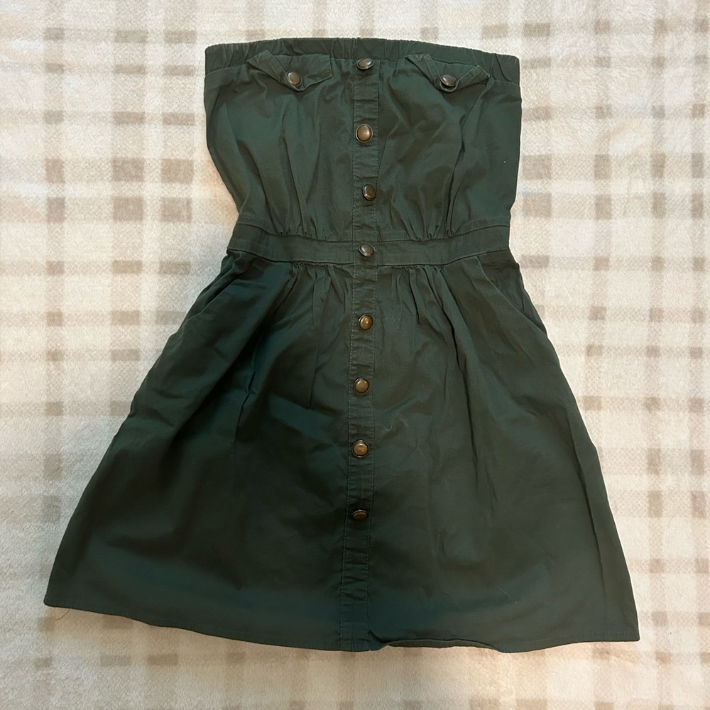 strapless mini dress